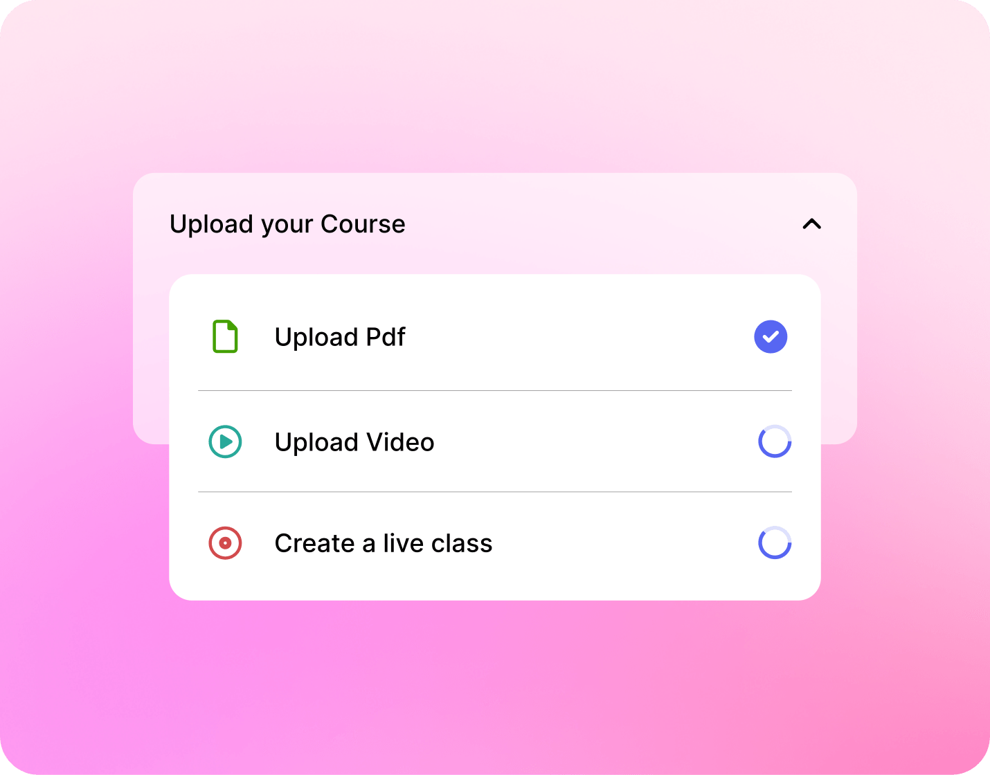 Choose Your Course Format
